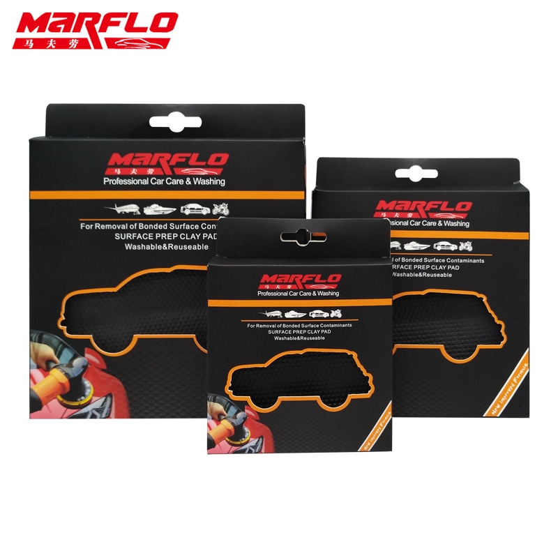 MARFLO-barre en argile pour lavage de voiture, tampon magique, éponge, tampon de polissage, avant soins automobiles, applicateur de cire, réparation de peinture de voiture