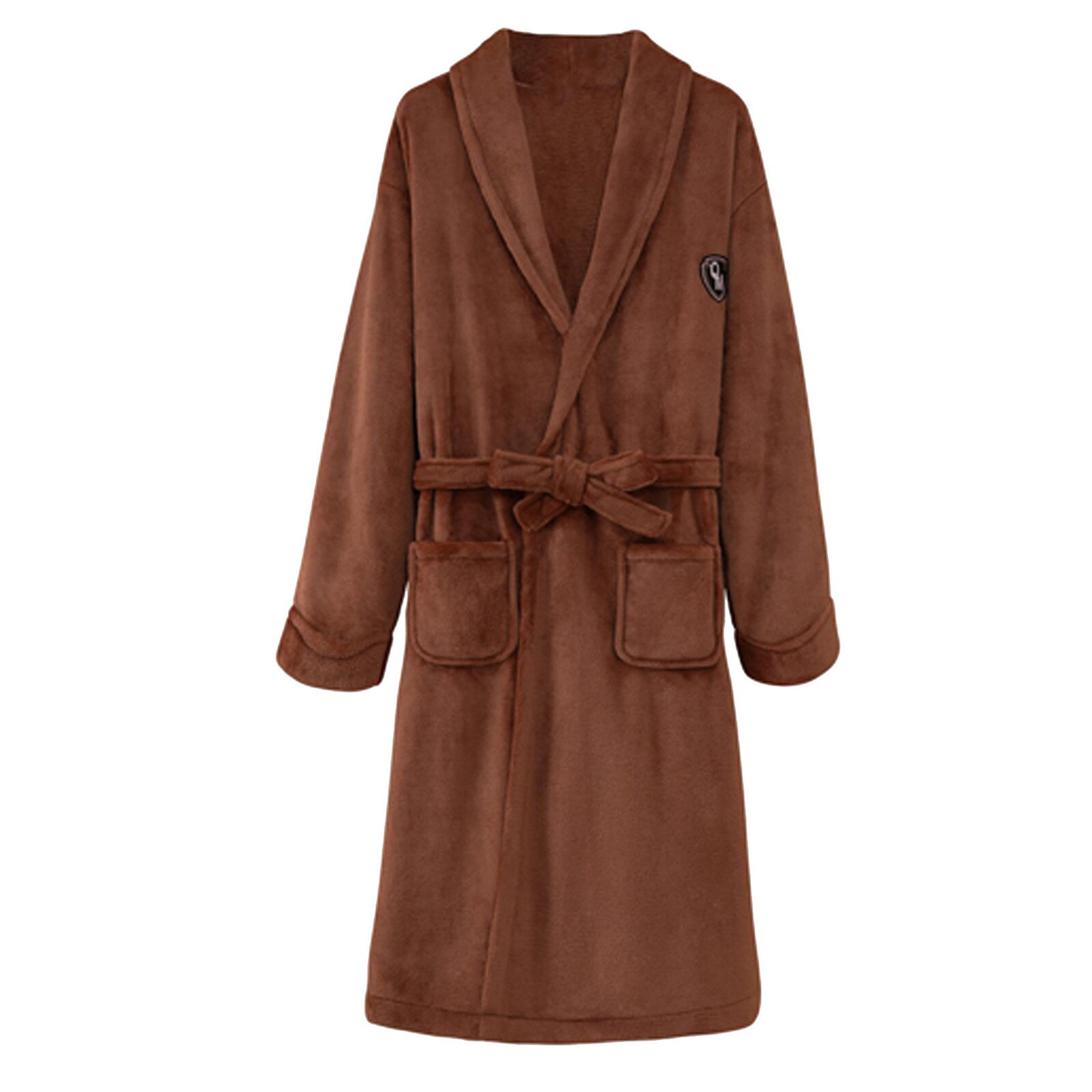 Winter Gewaden Voor Vrouwen Mannen Verlengd Coralline Badjas Lange Mouwen Gewaad Flanellen Kimono Badjas Badjassen Nachtkleding