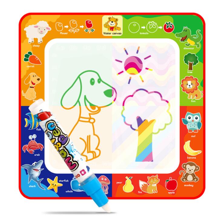 Kids Magic Water Drawing Doek Met Doodle Schilderij Pen Water Schilderen Mat Voor Kinderen Vroege Onderwijs Graffiti Tekening Speelgoed