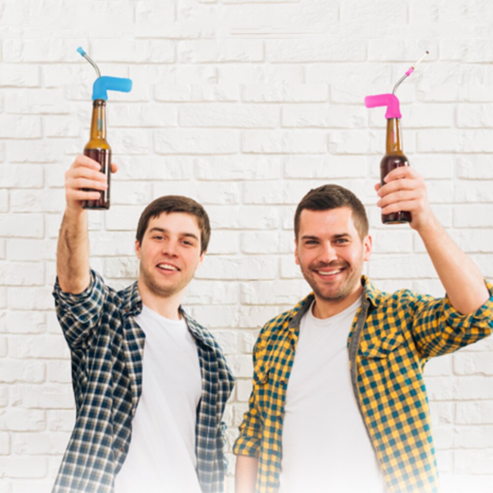 Øl snorkle trakt drikke bongbukk høner halm dobbel øl snorkle dispenser til bar festival fest bar drikke verktøy