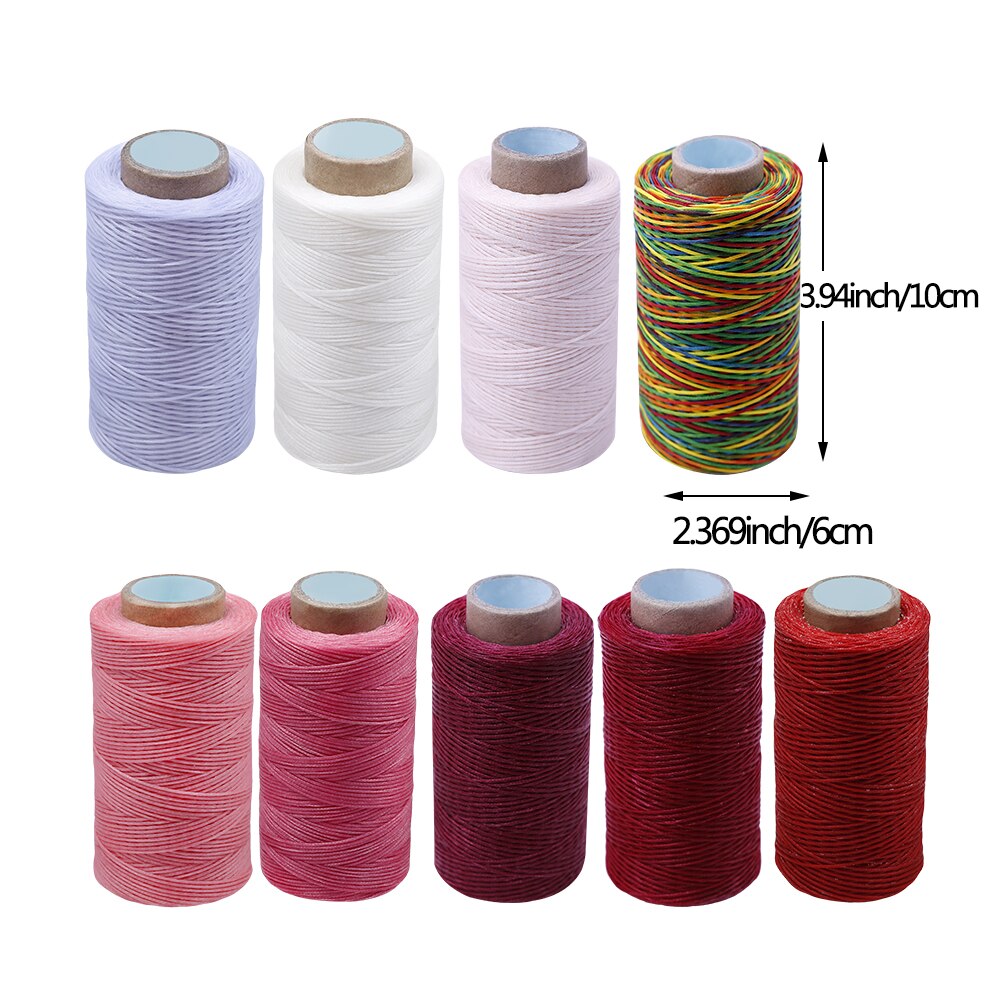 LMDZ 150D 250M Leather Craft Sewing Waxed Thread Heavy Duty Waxed Coarse Whipping Thread 1mm Leather Hand Stitching Multi Color