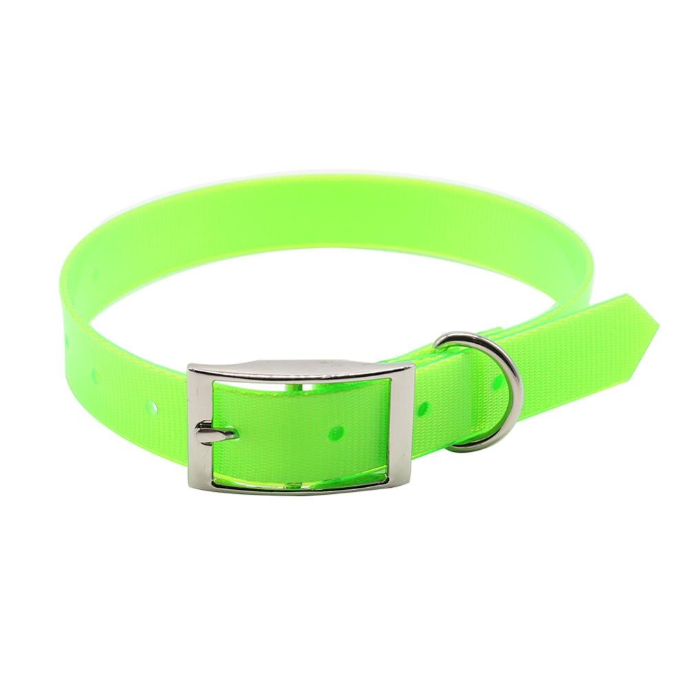 Dierenwinkel Halsband Tpu + Nylon Waterdichte Deodorant Slip Vuil Schoon Halsbanden 7 Kleuren Voor Kleine Grote Hond Accessoires: green / S