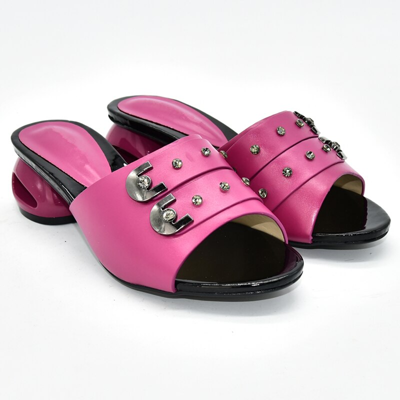 Nigeriaanse Vrouwen Wedding Party Schoenen Versierd Met Strass Vrouwen Schoenen Party Pumps Zomer Vrouwen Hoge Hakken Slippers