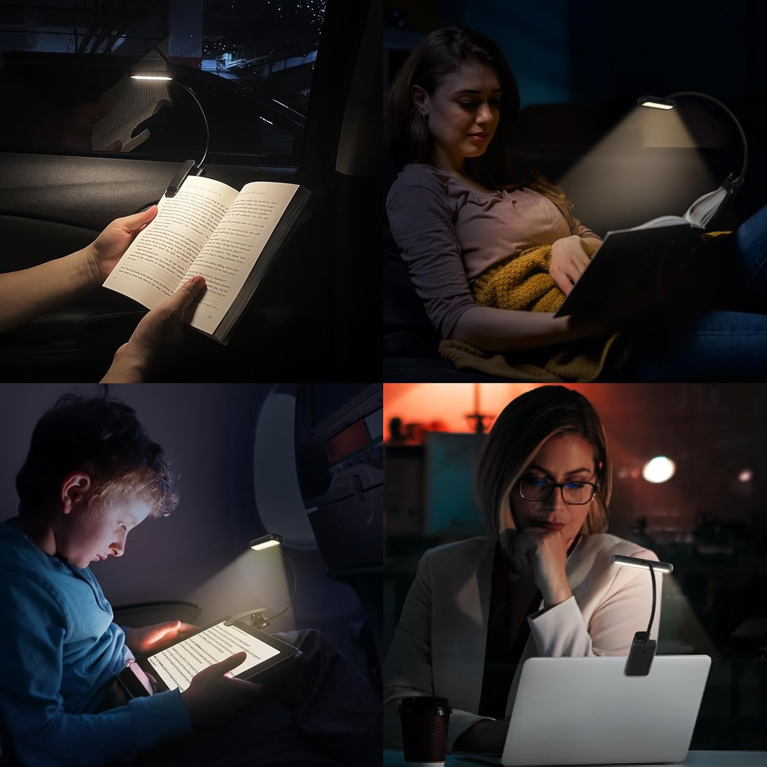 Oogzorgend Clip-on leesboeklicht 3 kleuren 10 helderheid USB oplaadbaar Flexibel clip voor pianolamp Bladmuziek lezen