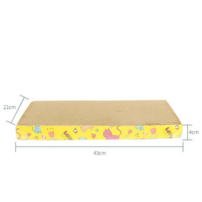 Big-size Cat Scratch Board 4 Shape Cat Toy Double-sided Durable Pet Scratcher Pad Bed Mat with Catnip Toy Claw Care: Straight