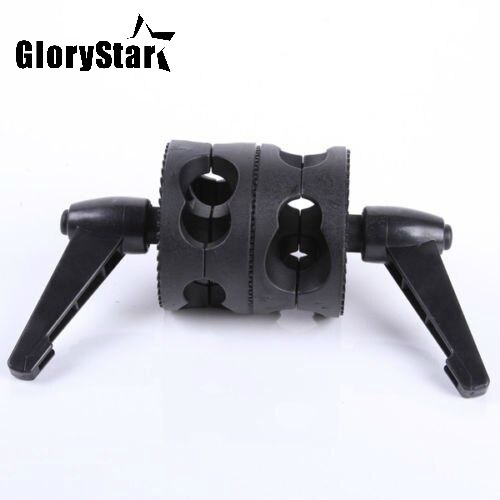 Glorie Ster Swivel Dual Head Grip Houder Beugel Voor Photo Studio Boom Reflector Arm Ondersteuning Dual Grip Hoofd Hoek Klem
