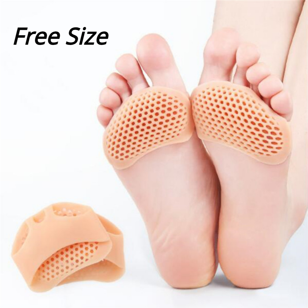 Silicone Metatarsal Pads Toe Separator Pain Relief Forefoot Socks Insole Bunion Orthotics Hallux Valgus Corrector Foot Care Tool: DEEP BLUE