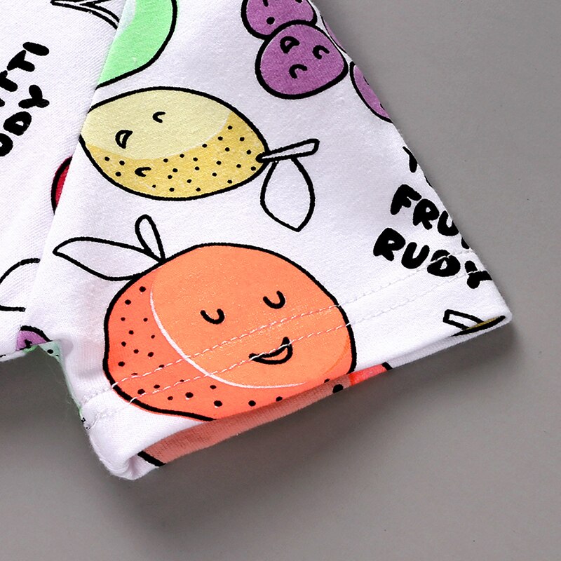 Kids Tales Brand summer Baby Romper short Sleeves Cotton Baby Pajamas fruit Printed Newborn Baby Girls Boys Clothes PQ194