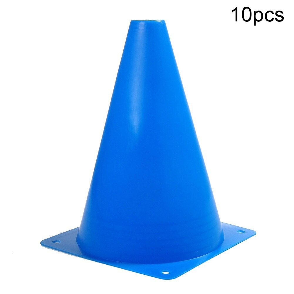10Pcs Plastic Soccer Football Basketball Training Anti-wind Sign Cone Barrier Outdoor Sports Accessories: Blue