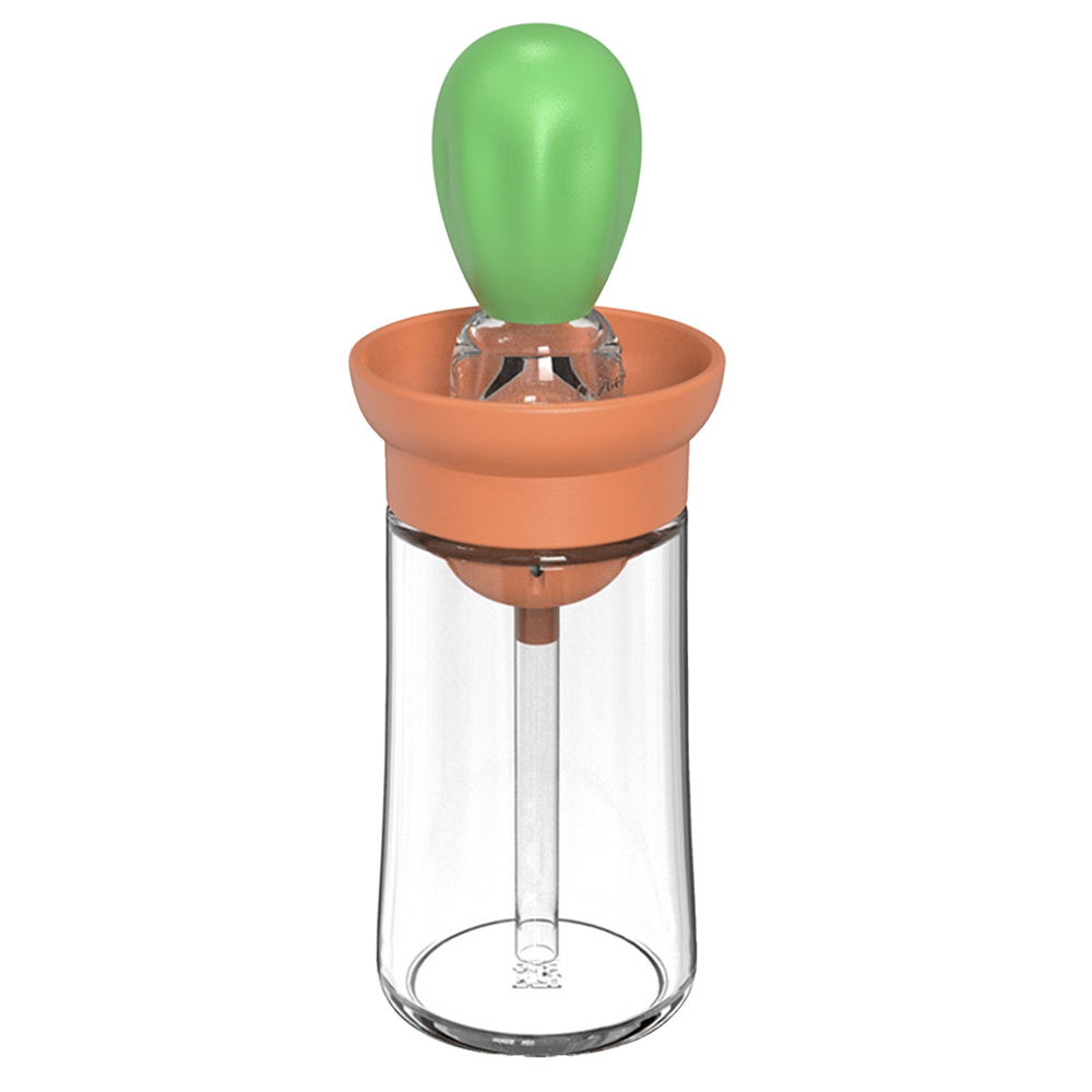 Glass Olive Oil Bottle Measuring Dispenser Bottle Kitchen Cooking Baking Barbecue Baking Vinegar Silicone Pastry Dropper Brush: D