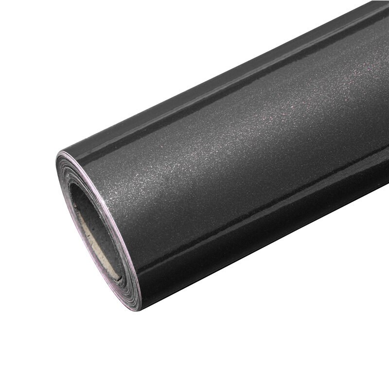 1M/Roll brillant étanche PVC armoire Stickers muraux auto-adhésif Contact papier armoire pour meubles papier peint salle de bain cuisine: A Black