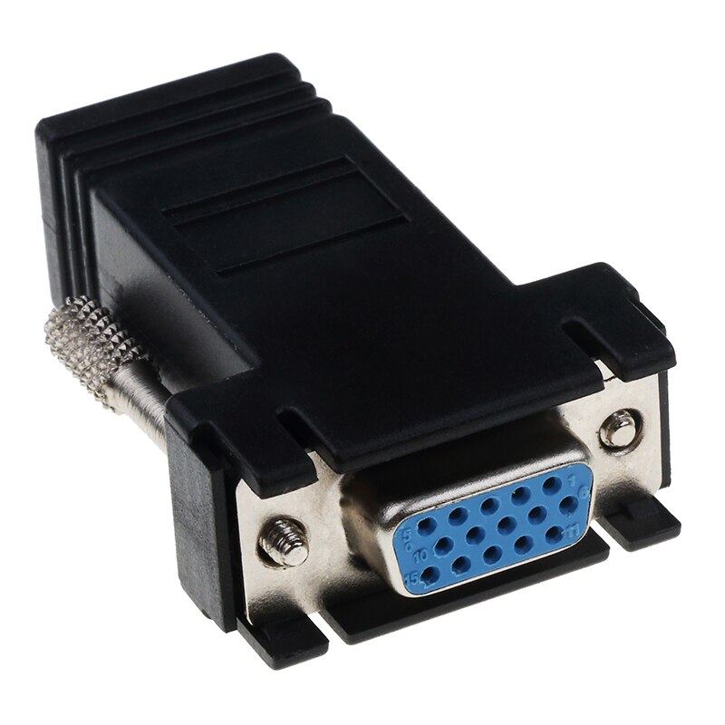 kebidu RJ45 LAN CAT5 CAT6 to VGA Extender Adapter Plug Network Cable Practical Connector Converter for PC Laptop: Female