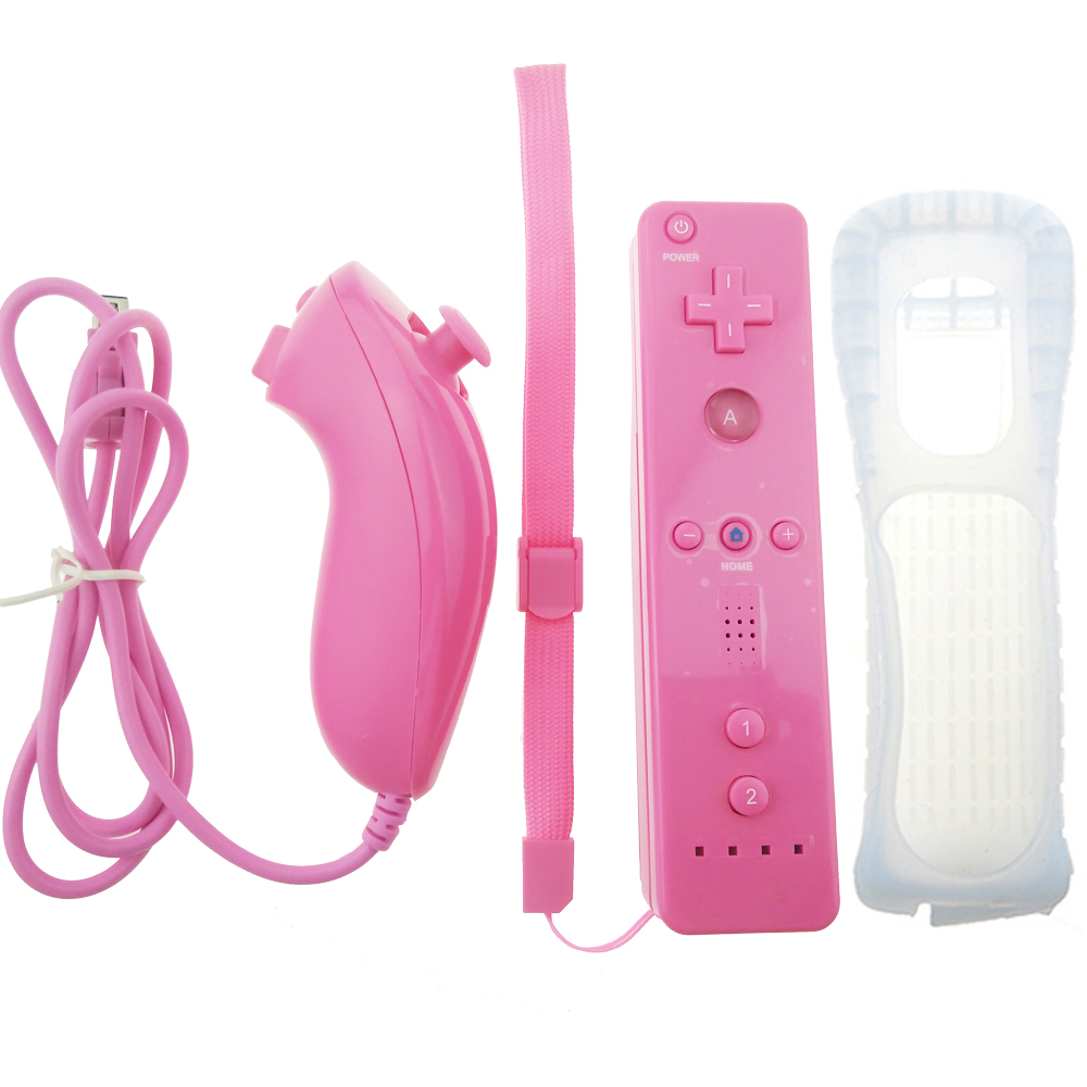 Mando a distancia inalámbrico para Wii, Control Nunchuk para Nintendo Wii sin movimiento, con funda de silicona, accesorio
