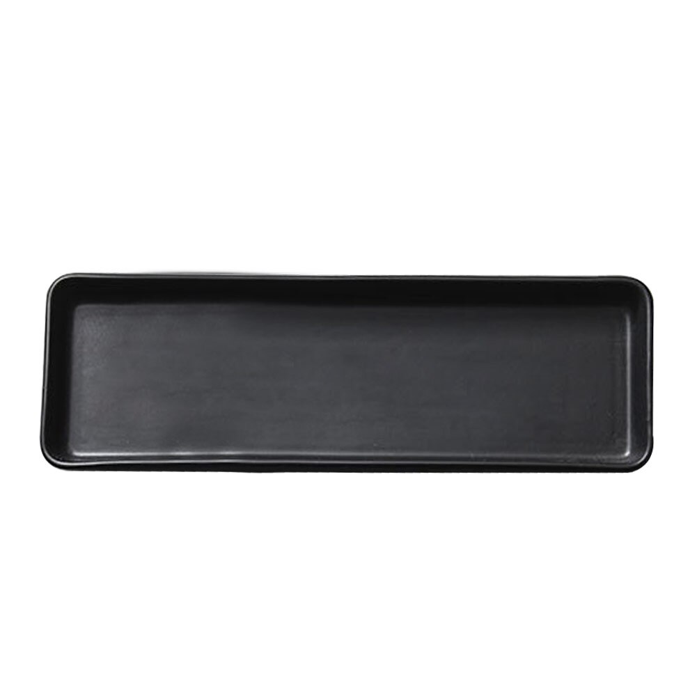 Rectangular Serving Platters Porcelain Matte Ceramic Sushi Sashimi Trays Bowl Sub - Plate Japanese Tableware Food Container: Black
