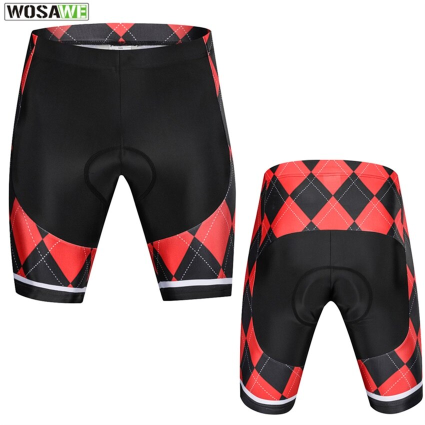 WOSAWE 3D Coolmax Gel Imbottito Pantaloncini da Ciclista Antiurto MTB Della Bicicletta Della Bici Shorts Ropa ciclismo Calzamaglia Bermuda Ciclismo per Gli Uomini