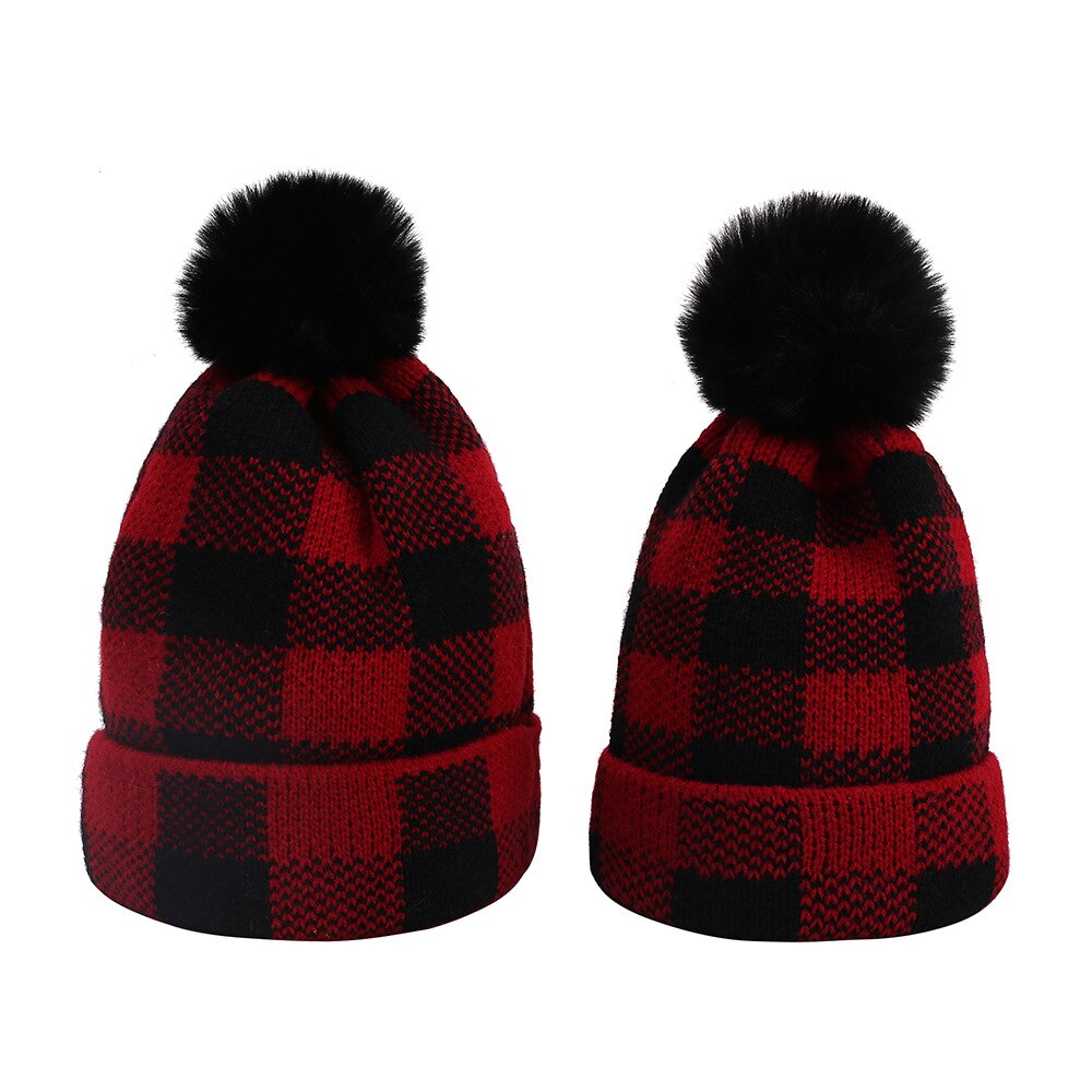 Familie Kerst Hoed Outdoor Party Wear Knit Hoed Warme Winter Kerstman Hoed Xmas Hoed Voor Volwassenen Unisex Mutsen Cap: kids