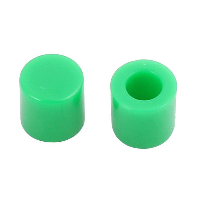100Pcs Tactile Drukknop Cap 6 Mm Geldt Voor 6*6 Zelfsluitende Switch Knop Cap: green