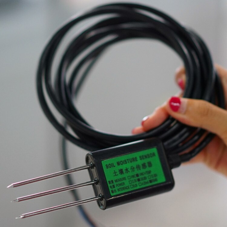 Bodemvochtigheid Sensor Temperatuur Bodem Elektrische Geleidbaarheid Sensor Meter-Uitgang Bodemvocht Ec Sensor RS485 4-20ma 0-5V