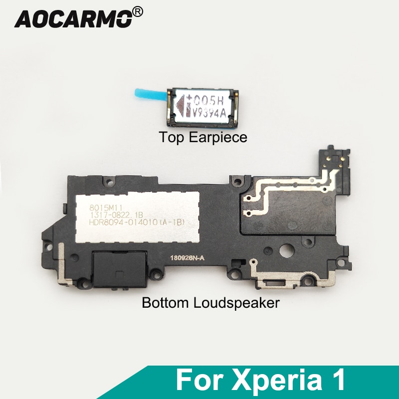 Aocarmo Per SONY Xperia 1 / XZ4 / X1 J9110 Top Ear Speaker Auricolare auricolare Basso Altoparlante Con Adesivo di Ricambio