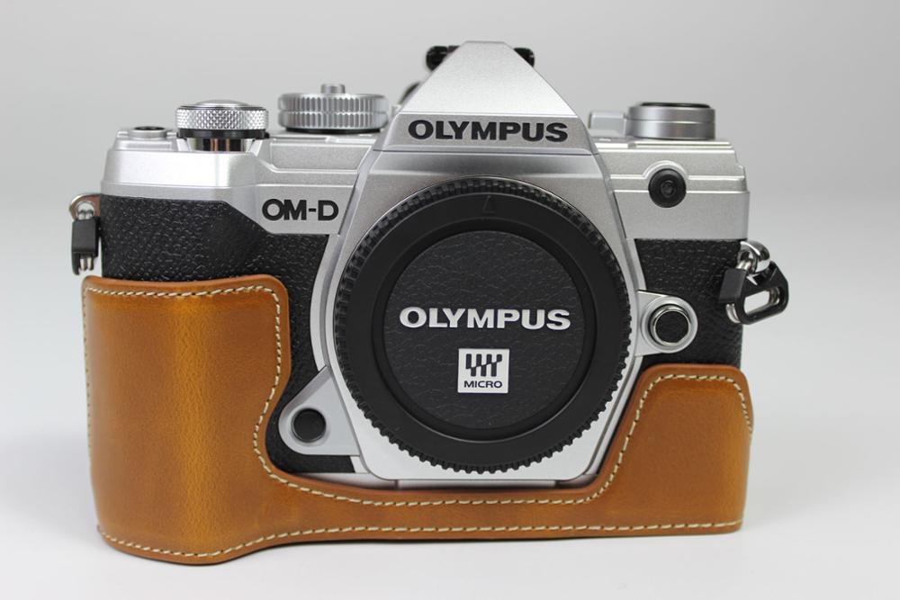 Funda protectora de cuero para cámara Olympus OM-D EM5 II E-M5 Mark II EM5 III E-M5 Mark III: E-M5 III Brown
