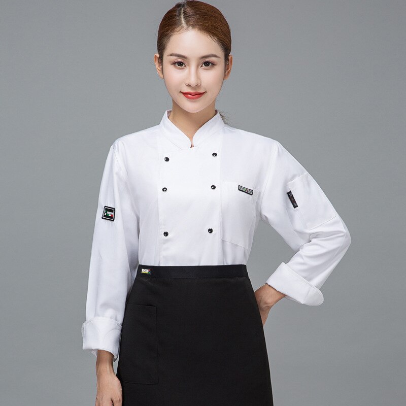 Chef's clothing long sleeve autumn and winter men's and women's Restaurant pastry pastry chef's work clothes
