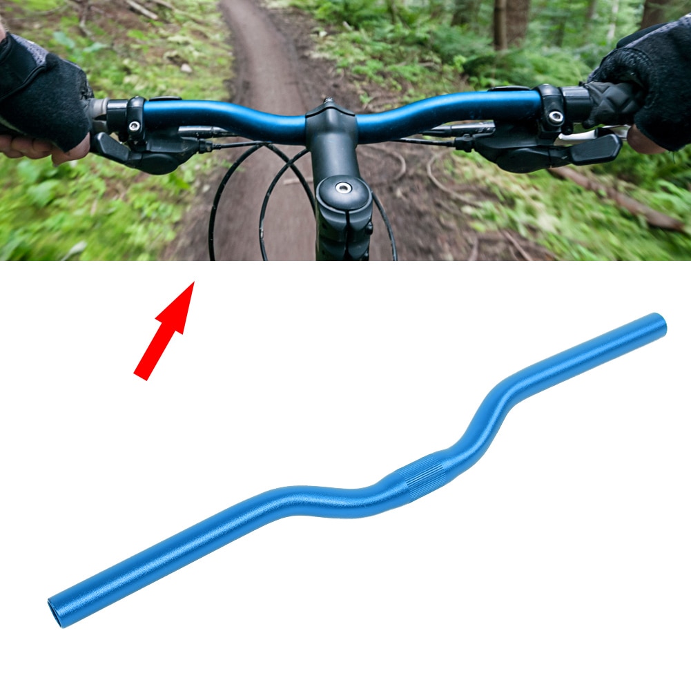 Guidon de vélo ville à pignon fixe en alliage d'aluminium, 5 couleurs, rétro vintage, 25.4mm x 25.4mm, guidon de vélo 520: blue