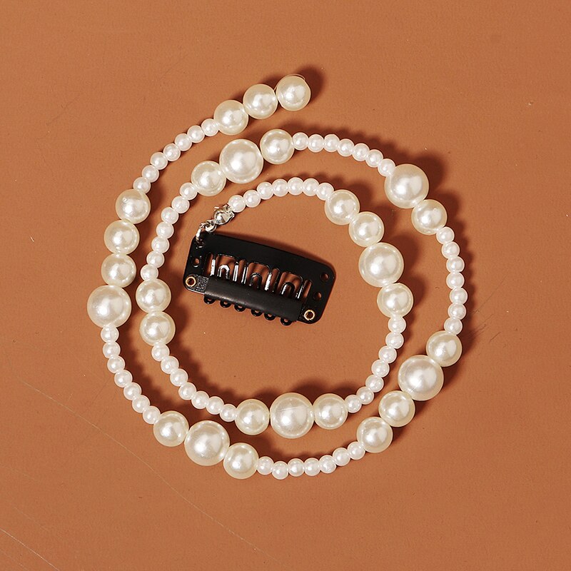 QYY moda Perła opaski dla kobiet akcesoria robić włosów ślubna opaska robić włosów ozdoba ślubna robić włosów peruki imprezowe biżuteria prezent dla druhny