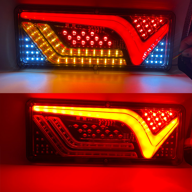 2pcs 12/24v dynamische LED LKW Rücklicht Blinker hintere Bremslichter Rückfahr leuchte Anhänger LKW Bus Wohnmobil Wohnwagen