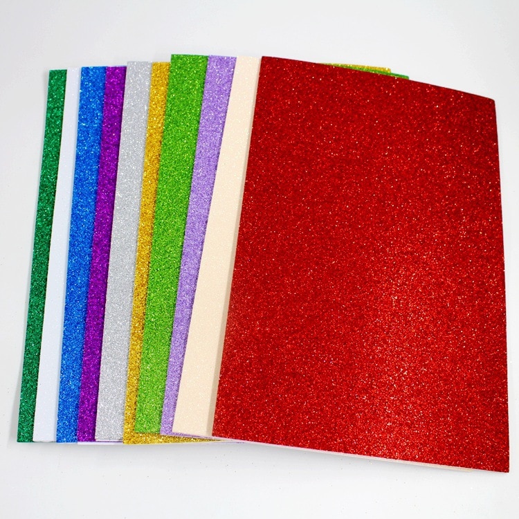 Kinder Handgemachte Handwerk Material Regenbogen Farbe A4 20X30 CM EVA Shiny EVA Papier Kindergarten DIY papier mit zurück gum gld3 10 stücke