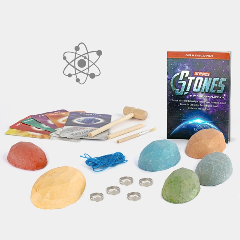 Diy Mijnbouw Kleurrijke Crystal Gem Ketting Archeologische Kids Vroege Educatief Exploratie En Graven Speelgoed