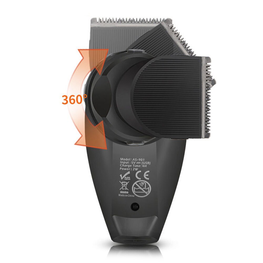 Rotatable Hair Clipper Strong Power Tool Haircutter ABS 360° Blue Flexible Mute Hair Clipper Hair Trimmer For Men