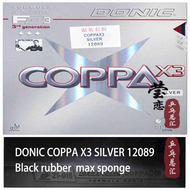 Original Donic COPPA X1 Gold/ COPPA X1 TURBO Platin/ COPPA X2 Platin Soft/ COPPA X3 Silver table tennis rubber tennis rackets: 12089 max black