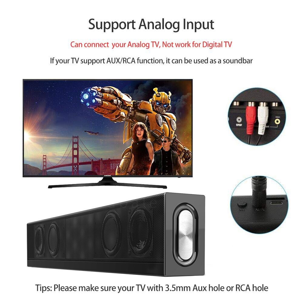 Super Bass Home Theater Soundbar TV Speaker Subwoofer Bluetooth Column S688 20W Wireless Bluetooth Speaker Portable