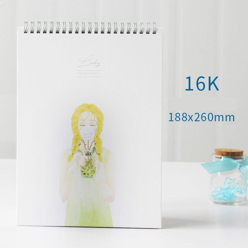 Deli 16k/8k skitsepapir til kunst maleri tegning skitsering kawaii skitsekunstner elev skitsebog 40 ark malerartikler: D1