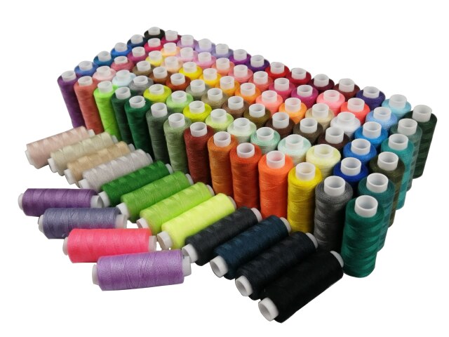 Sewing Thread 100 Colors Thread Kit 40S/2 40WT Polyester Thread For Sewing Machines,Embroidery Machines,Quilting,Serger,Overlock: 100 colors