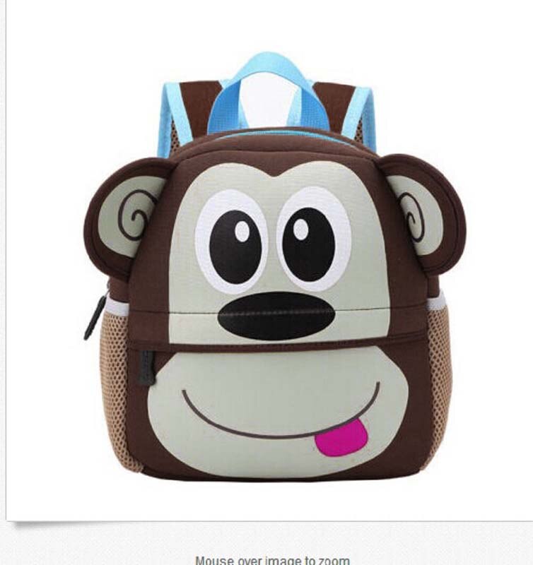 Kid Peuter Rugzak Super Leuke Cartoon Dier Kleuterschool Schooltas Baby Cartoon Dier Tas Schoudertas 1-7 jaar: D