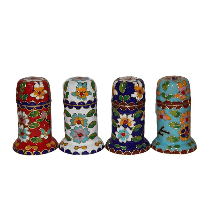 Kinesisk cloisonne tandpetare låda dekorativa ornament handgjorda foster koppar filigran emalj tandpetare fodral hantverk