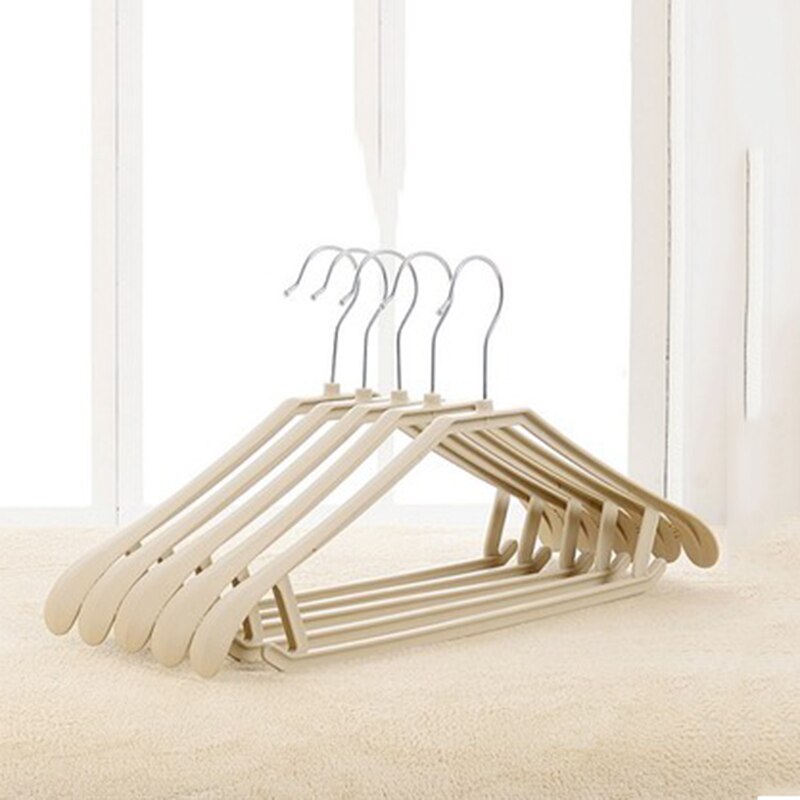 MICCK 5pcs/lot Plastic Portable Clothes Hanger Indoor Clothes Airer No Slip Hangers For Skirts Panty Socks Underwear Rack Stand: Khaki