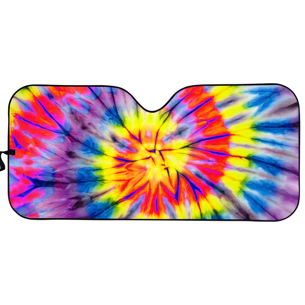 Tie dye bedrukte auto zonnescherm auto voorruit zonnescherm voorruit zonnescherm bescherming tegen de zon: Yy3072hc