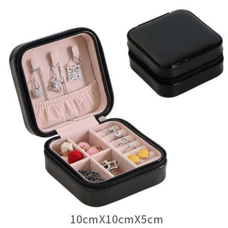 Organza Rangement Bijoux Bague Boite a Bijoux Emballage Presentoir Boucles D’oreilles Bracelet Collier Boîte à Bijoux Porta Gioielli Rangement Bijoux Organisateur Joyeros Organizador de Joyas Envio Gratis Takı Kutusu: Black