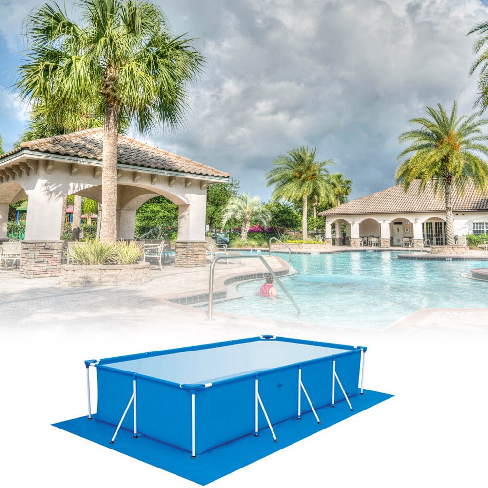 Zwembad Cover Zwemmen Rechthoekige Zwembad Cover Waterdichte Stof Zwembad Doek Met Touw Uv Slip Mat Thuis Zwembad Accessor