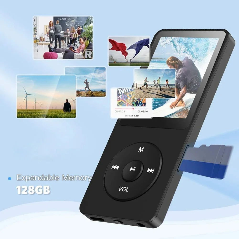 MP3 Player Type-C HiFi Lossless Music Player Student Walkman Swimming Running Riding Built-in Speaker Support FM Radio E-Book