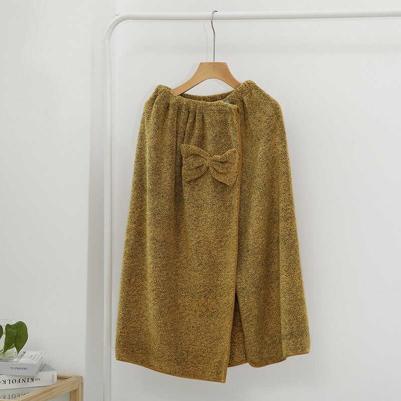 Albornoz de fibra de bambú para mujer, Toalla de baño suave para adultos, Textiles para el hogar, toallas de baño y Sauna: A