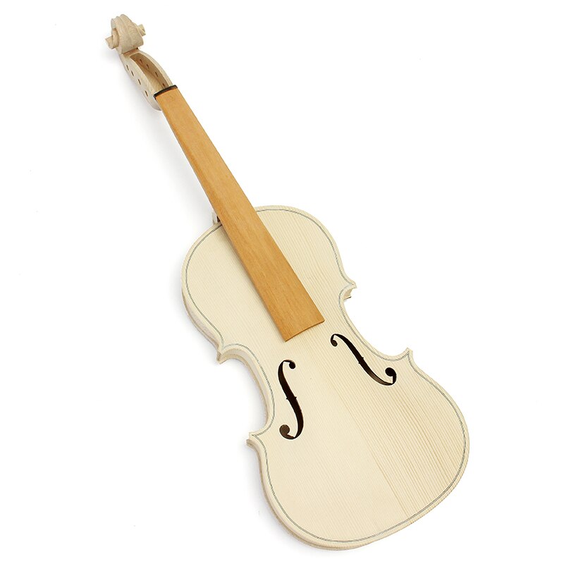 DIY Violin 4/4 Natural Violin 4/4 Spruce Top Maple Back Fiddle Solid Wood Kit Musical Instruments with Fiddle For Violin Lover