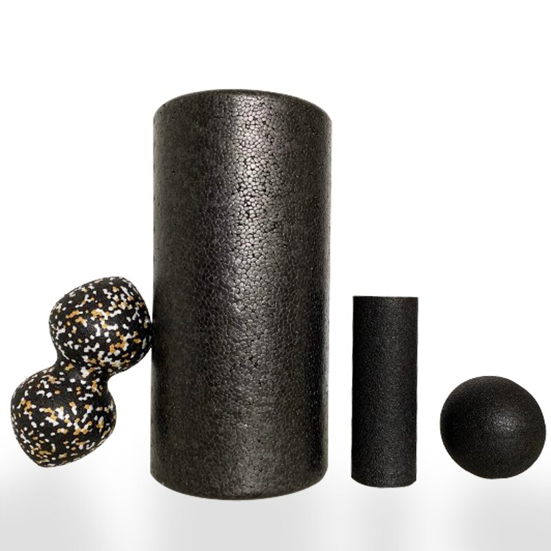 Bloque de Yoga pelota para hacer ejercicio conjunto del PPE de espuma de alta densidad de profundo masajes, Pilates muscular entrenamiento corporal para puntos de evento de formación: Black