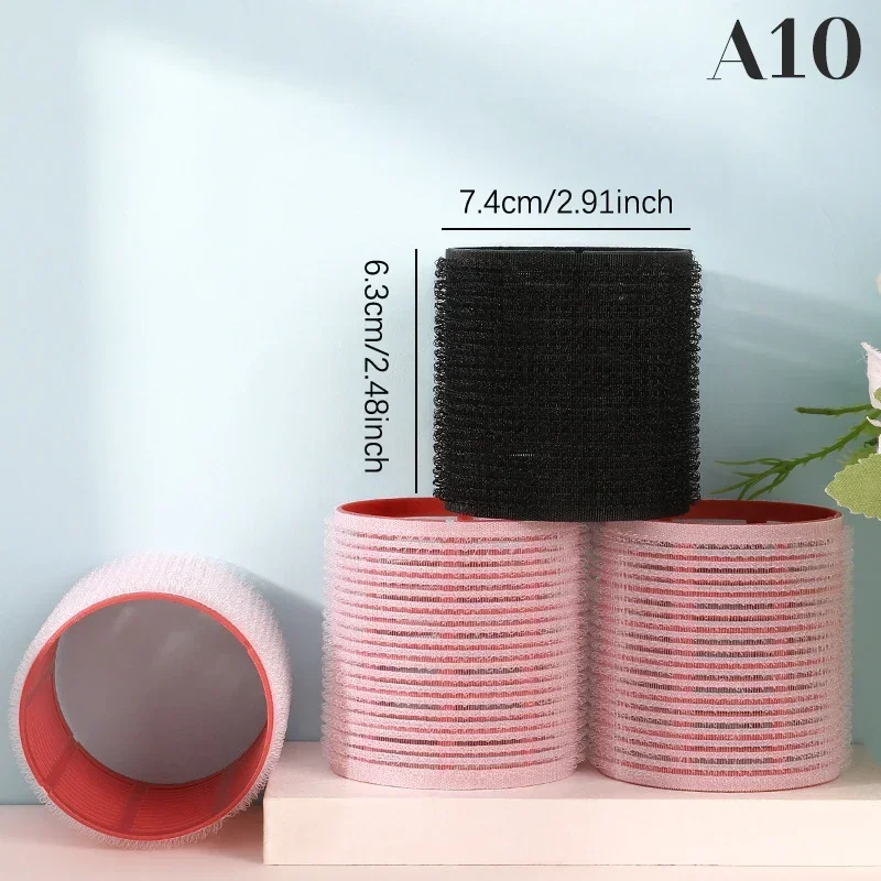 헤어롤 6pcs Hair Rollers Heatless Hair Curlers No Heat Hair Bangs Volume Self-adhesive Hook Curlers DIY Styling Tools & Accessories: Gold