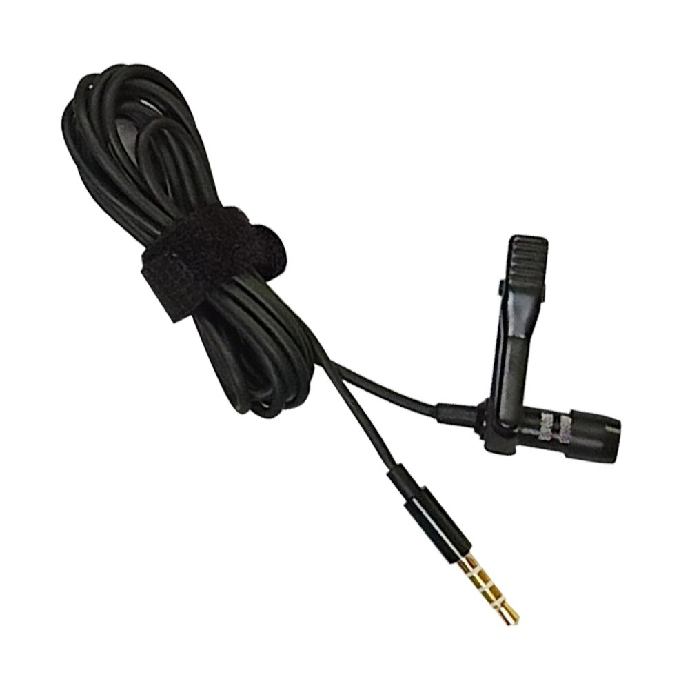 1.5/6m 3.5mm Mini Portable Microphone Condenser Clip on Lapel Lavalier Mic Wired Mikrofo/Microfon For Phone for Laptop: black