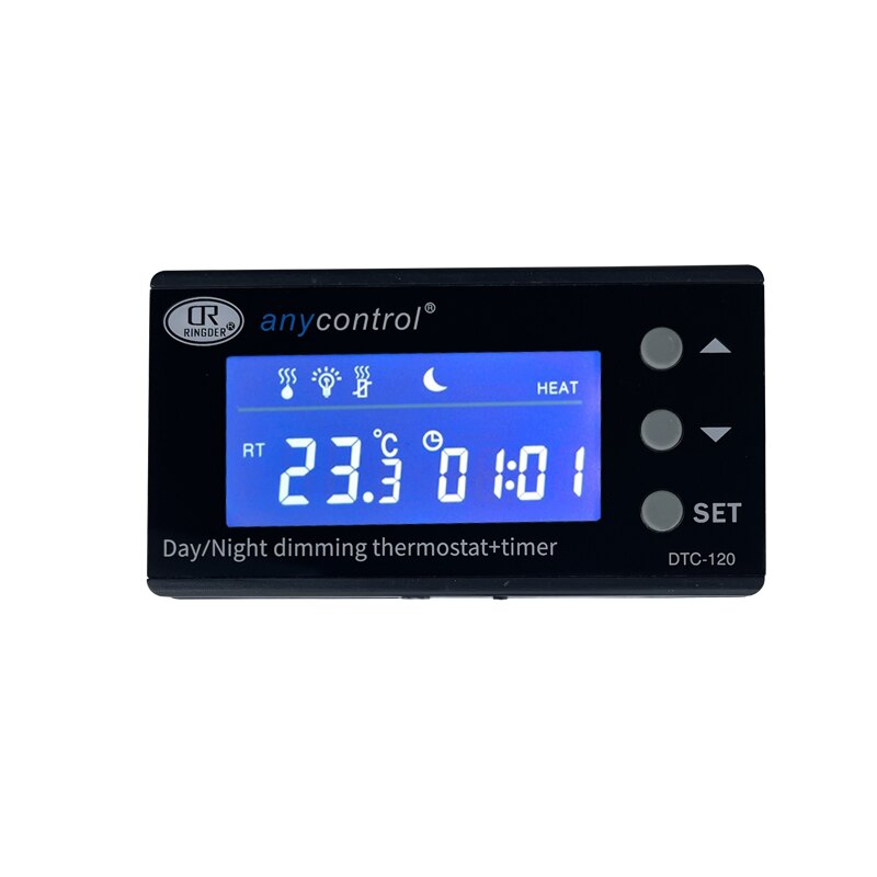 Day/Night Dimming Thermostat With Timer LCD Display EU/US/UK Plug For Aquatic And Reptile Aquarium And Terrarium