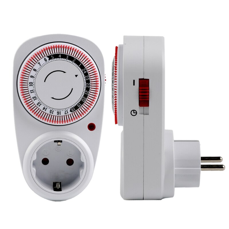 24 Hour Cyclic Timer Switch Mechanical Grounded Programmable Timer Switch Smart: EU