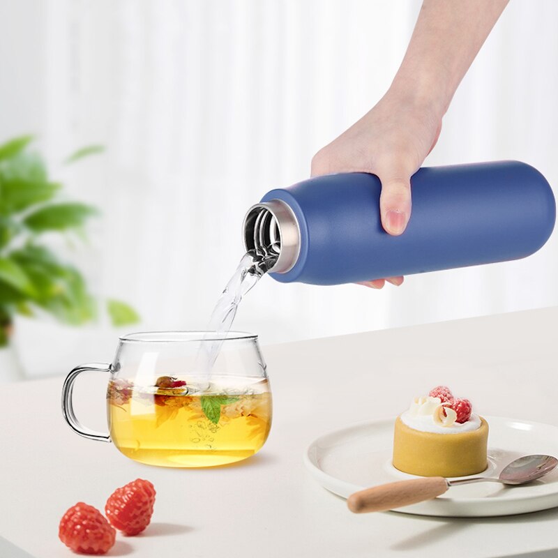 Ny uv selvrensende vandrenser flaske rustfrit stål vakuumisoleret krus 420ml til udendørs vandreture camping  te889
